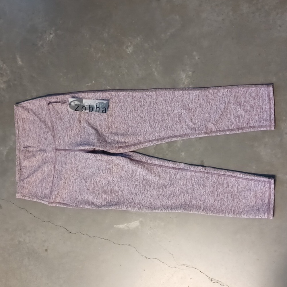 Zobha "Melange" Heather Fig Ankle Athletic Leggings NEW- Sz. XS - Picture 9 of 9